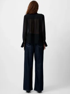 French Connection Tops|Jeans & A Nice Top-Eden Georgette Tie Neck Blouse