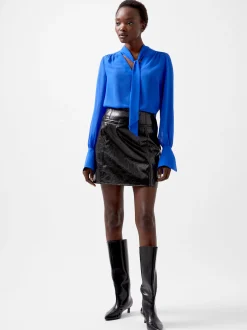 French Connection Tops|Jeans & A Nice Top-Eden Georgette Tie Neck Blouse