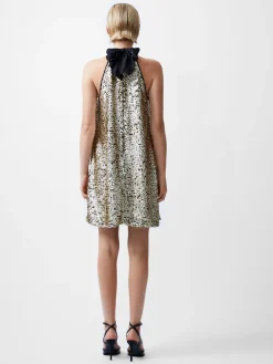 French Connection Dresses|Mini Dresses-Elah Sequin Halterneck Mini Dress