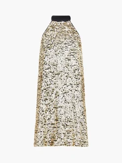 French Connection Dresses|Mini Dresses-Elah Sequin Halterneck Mini Dress