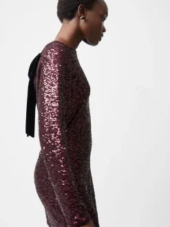 French Connection Dresses|Mini Dresses-Elena Sequin Bow Back Mini Dress