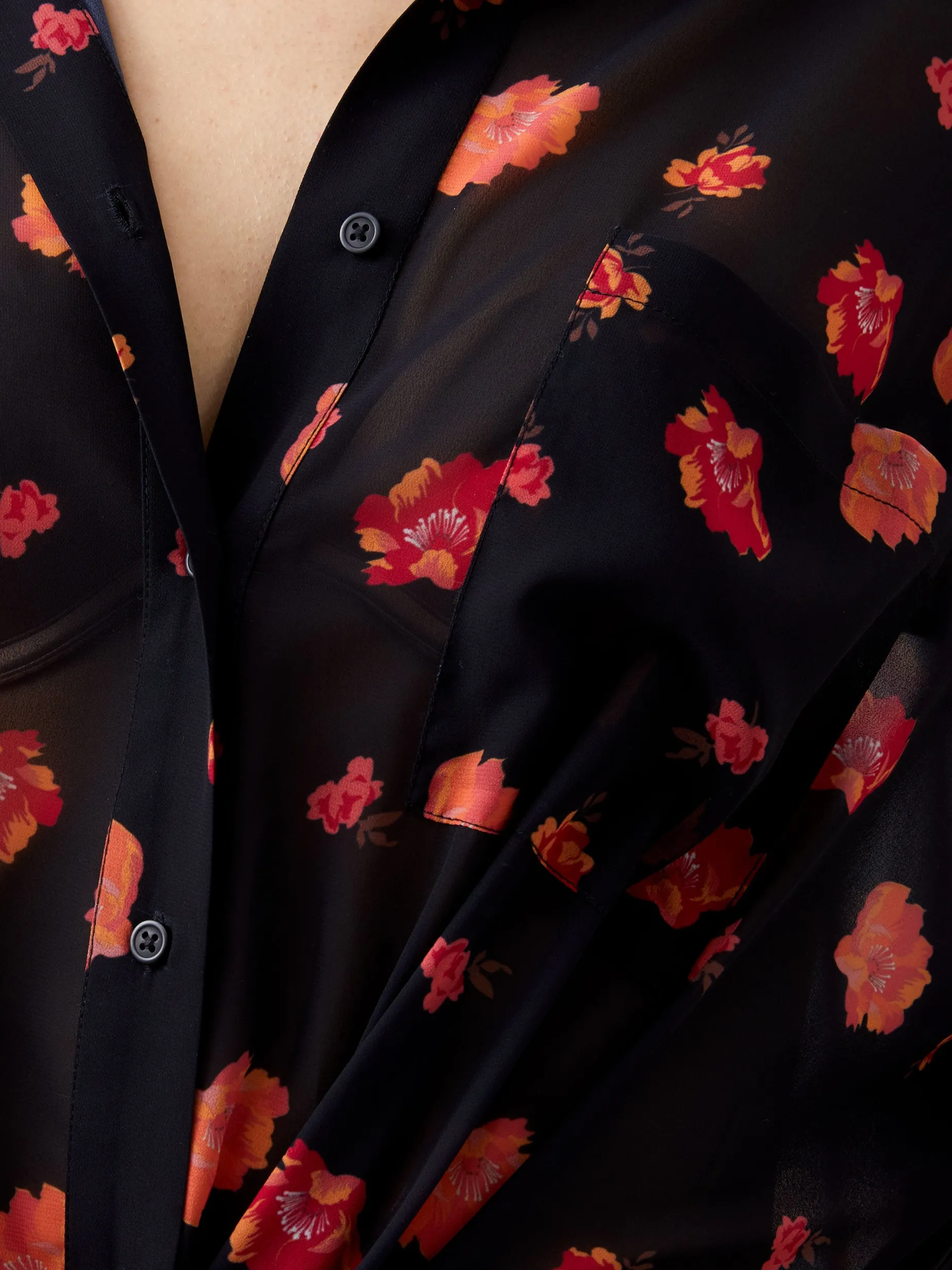 French Connection Tops|Shirts-Ella Rose Twist Front Shirt