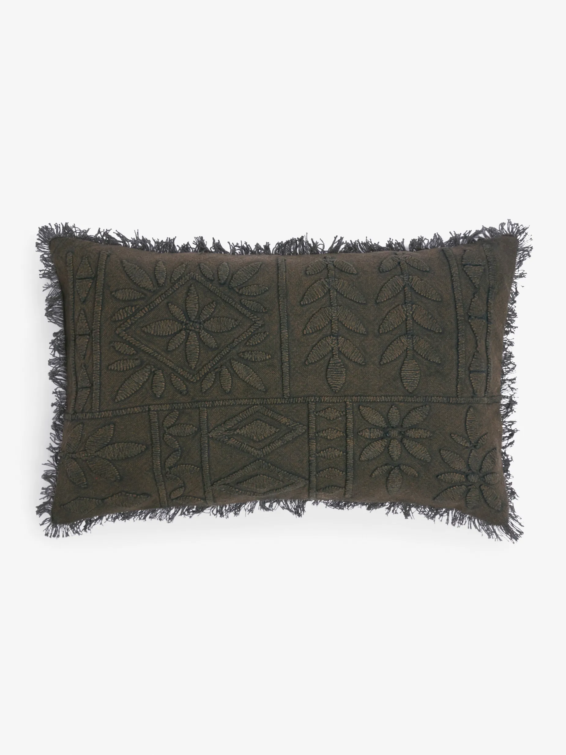 French Connection Cushions-Elmwood Tufted Olive Cushion