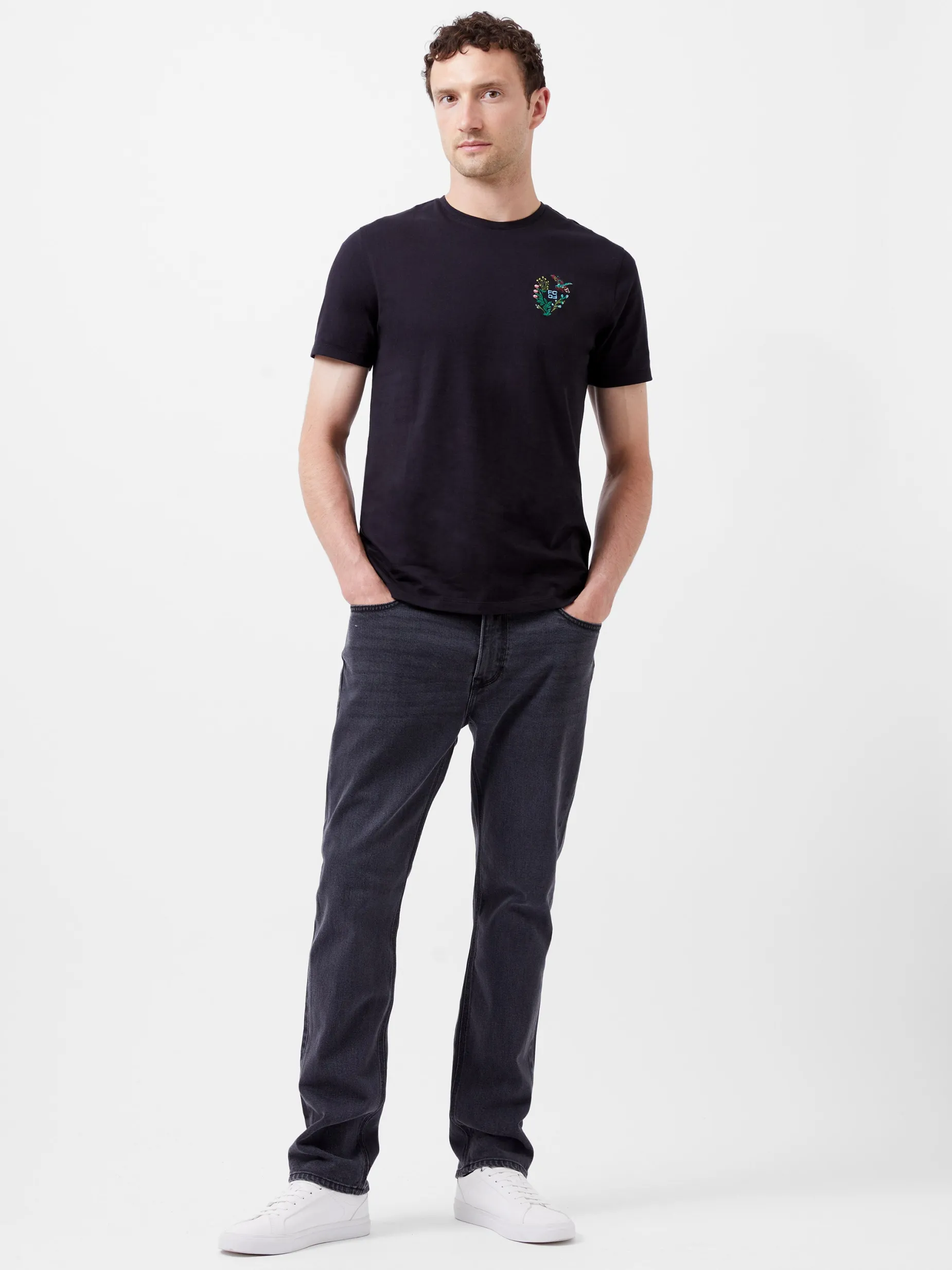 French Connection T-Shirts & Polo Shirts-Embroidered Dragonfly Organic Graphic T-Shirt