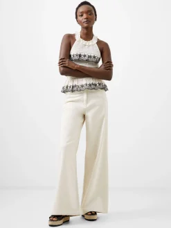 French Connection Co-Ords-Embroidered Felicity Halterneck Top