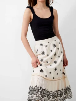 French Connection Co-Ords-Embroidered Felicity Midi Skirt