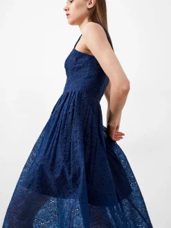 French Connection Party Dresses-Embroidered Lace Strappy Dress