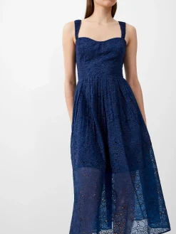 French Connection Party Dresses-Embroidered Lace Strappy Dress