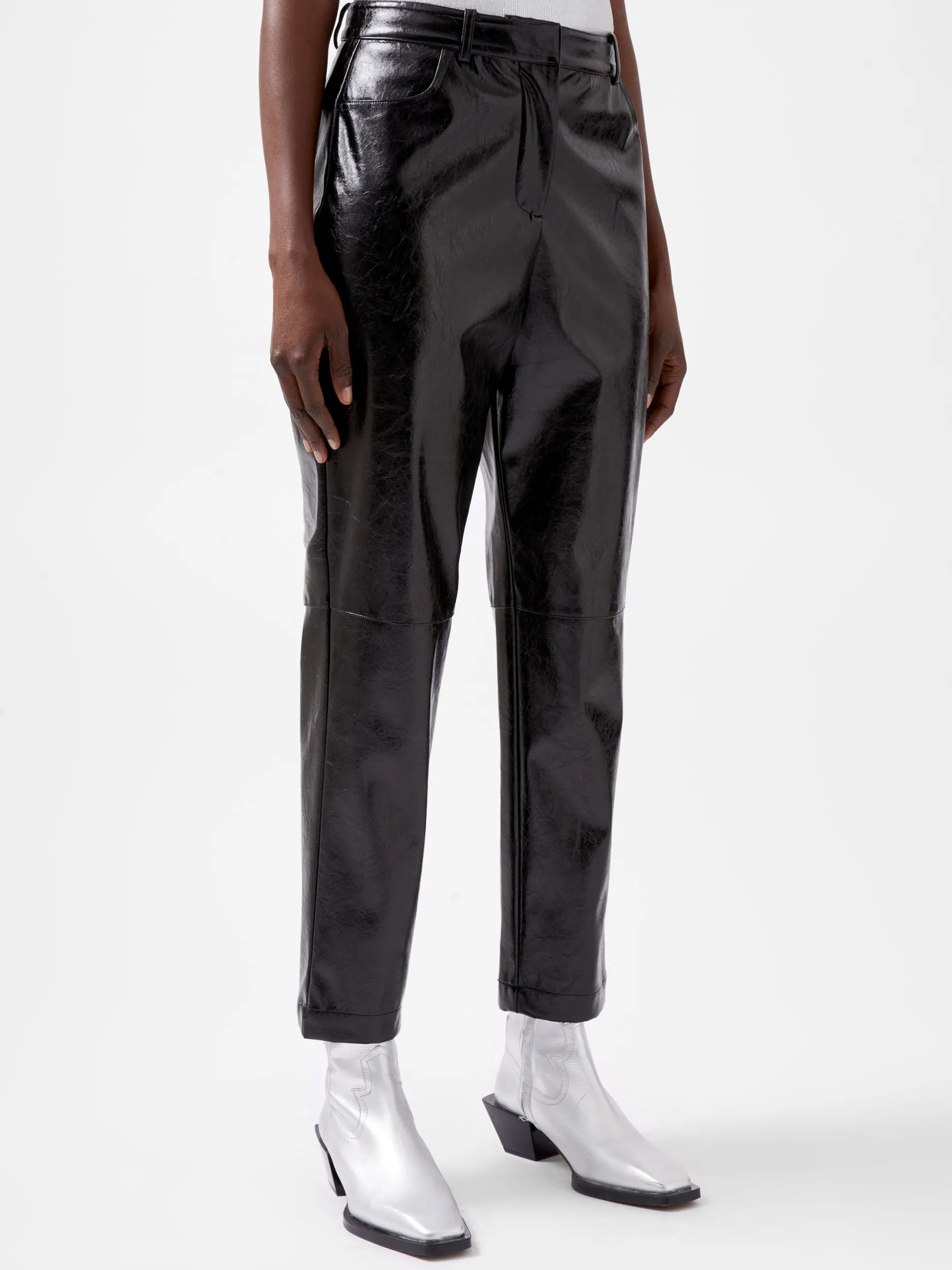 French Connection Trousers|Co-Ords-Emmett PU Tapered Trousers