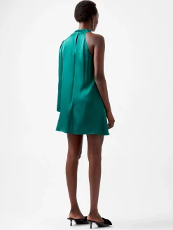 French Connection Dresses|Mini Dresses-Ennis Eco Satin Asymmetric Mini Dress