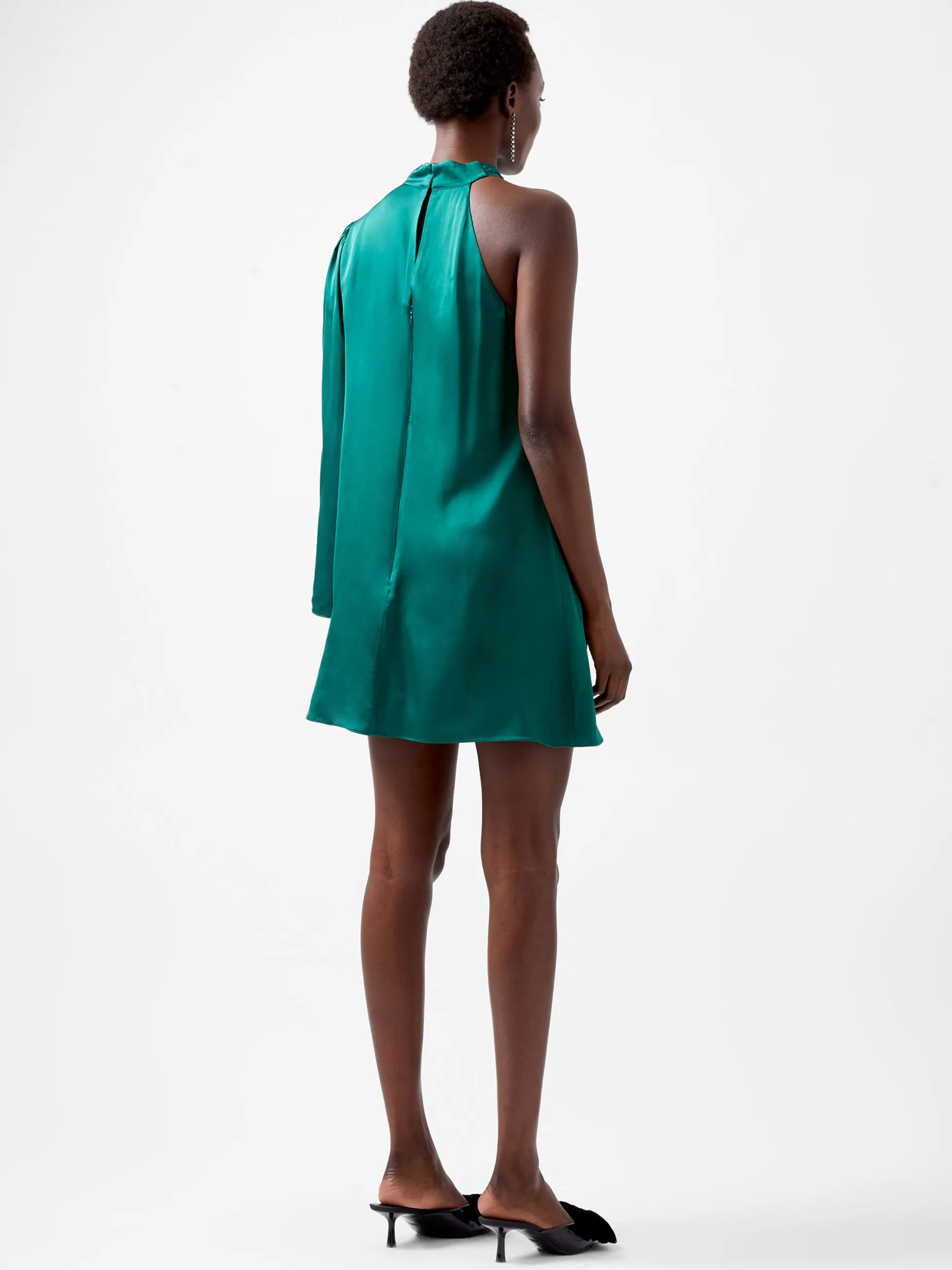 French Connection Dresses|Mini Dresses-Ennis Eco Satin Asymmetric Mini Dress