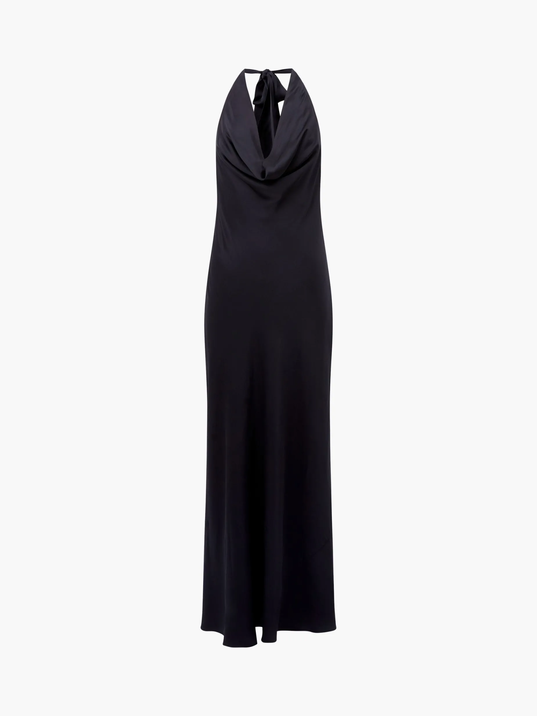 French Connection Dresses|Maxi Dresses-Ennis Eco Satin Halterneck Midi Dress