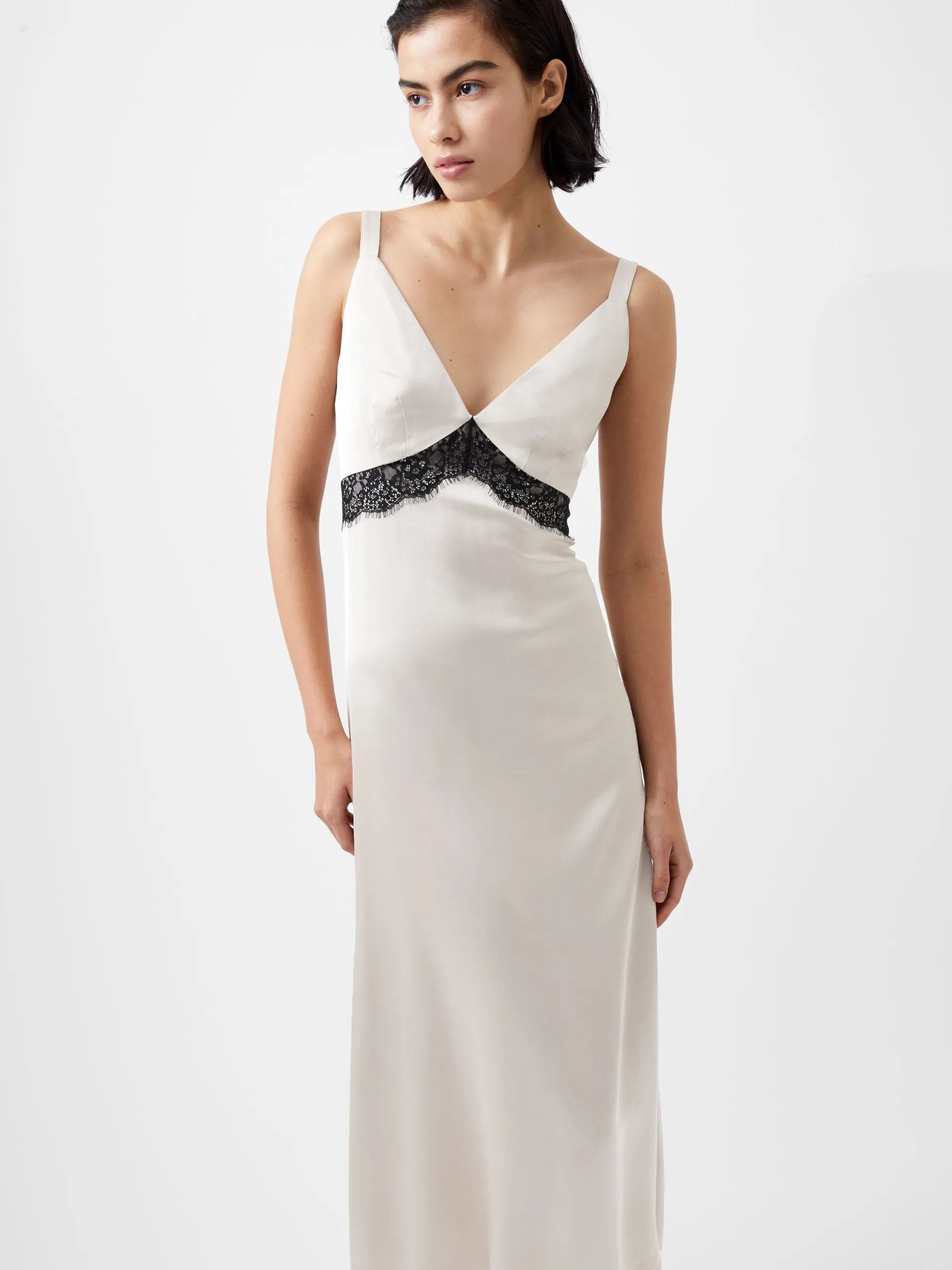 French Connection Party Dresses-Ennis Eco Satin Lace Dress