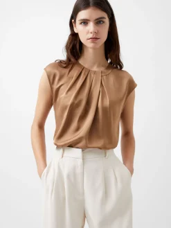 French Connection Tops|Jeans & A Nice Top-Ennis Eco Satin Neck Detail Top