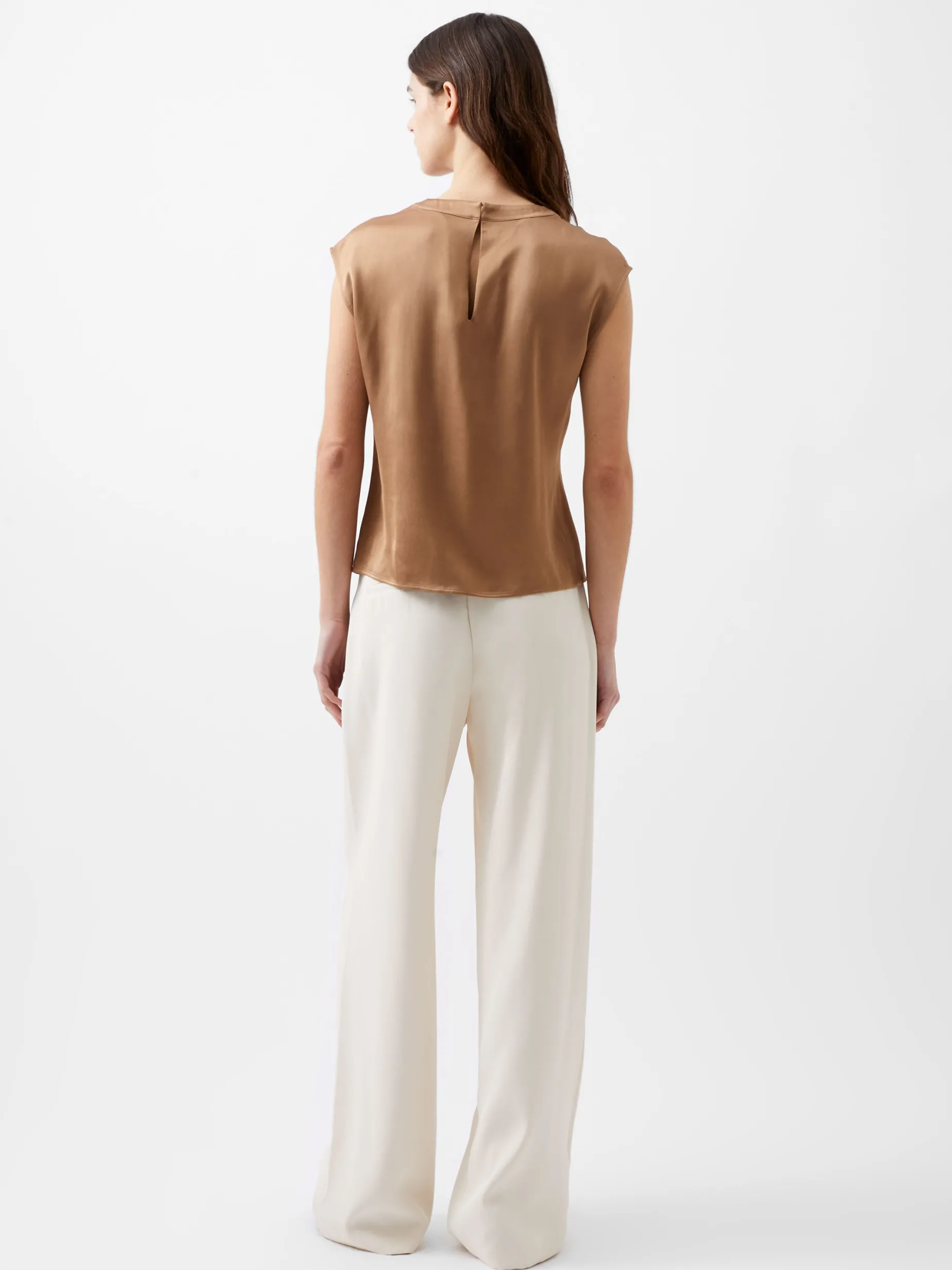 French Connection Tops|Jeans & A Nice Top-Ennis Eco Satin Neck Detail Top