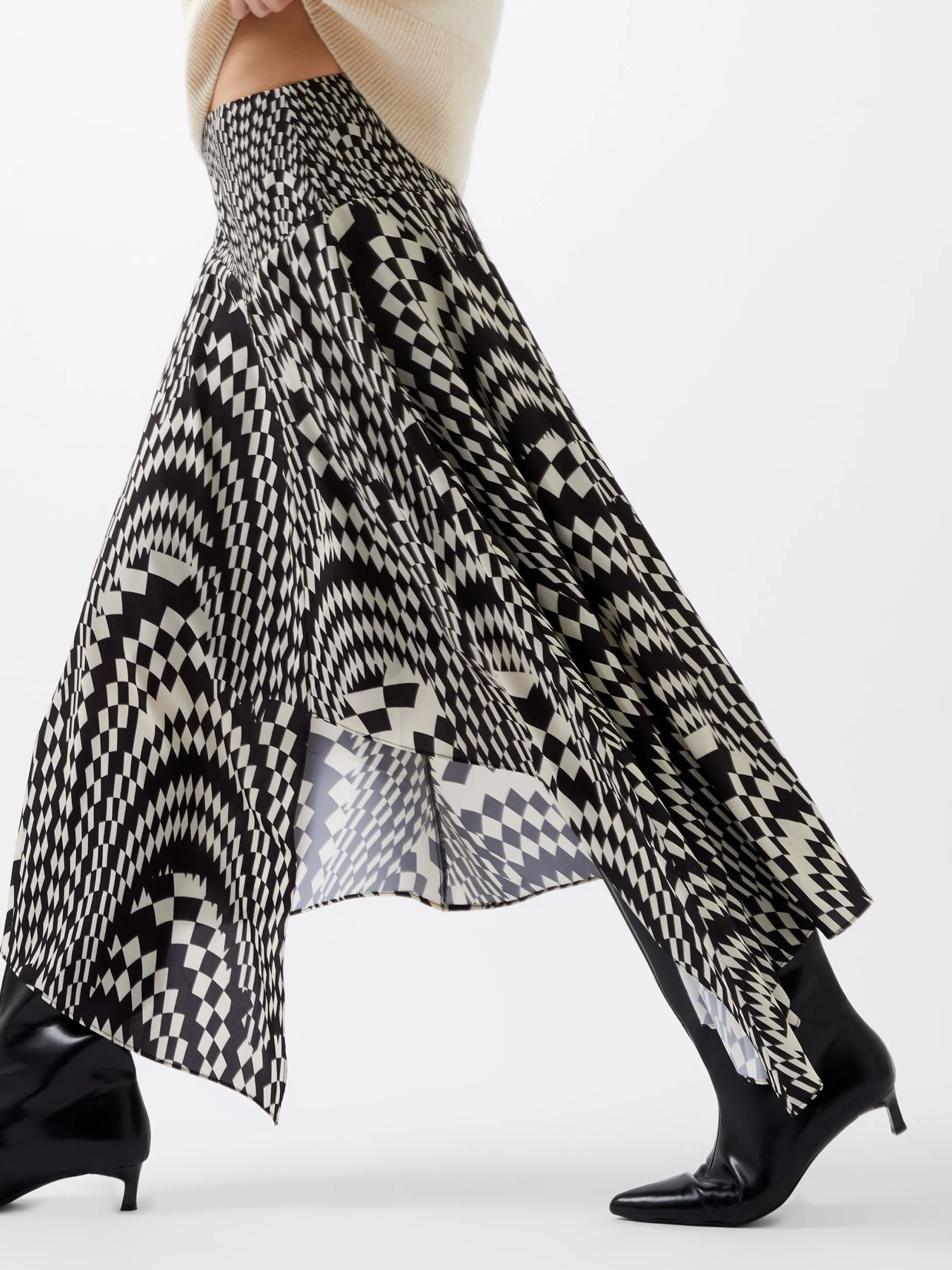French Connection Skirts & Shorts|Skirts-Fern Arie Crepe Asymmetrical Skirt
