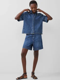 French Connection Tops|Shirts-Finley Denim Short Sleeve Shirt