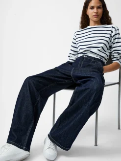 French Connection Trousers|Jeans-Finley Denim Wide Leg Jeans 32 Inch