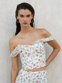 French Connection Co-Ords-Floriana Hallie Crinkle Bardot Top
