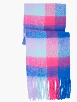 French Connection Scarves-Fluffy Check Scarf