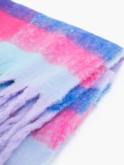 French Connection Scarves-Fluffy Check Scarf