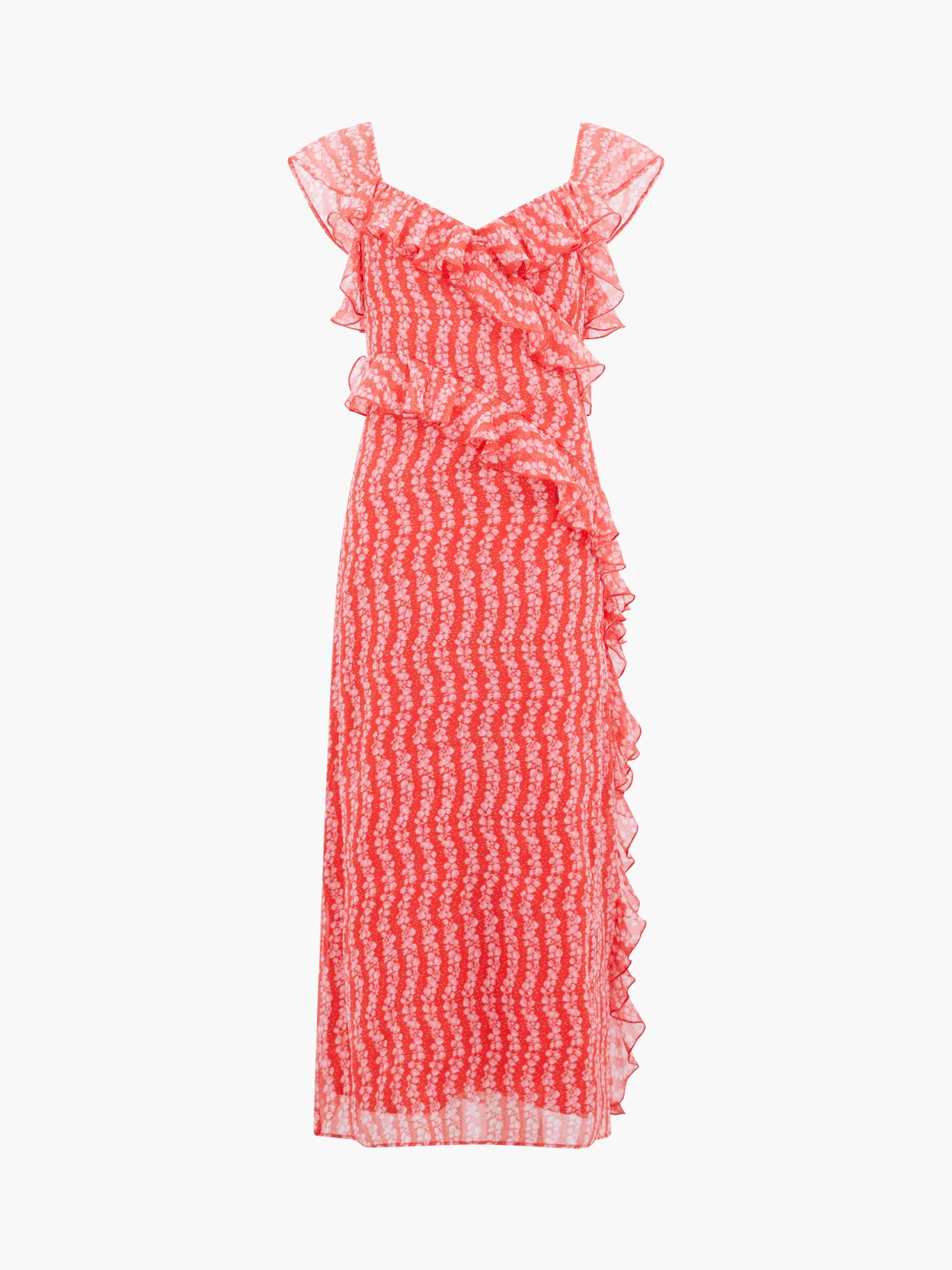 French Connection Party Dresses-Frances Crinkle Ruffle Dress