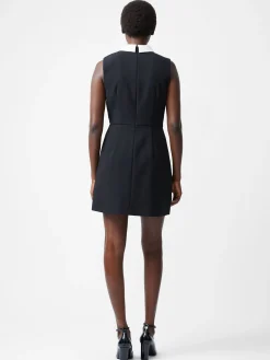 French Connection Dresses|Mini Dresses-Gemma Collared Tie Sleeveless Mini Dress