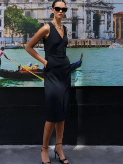 French Connection Party Dresses-Gemma Twill Waistcoat Dress