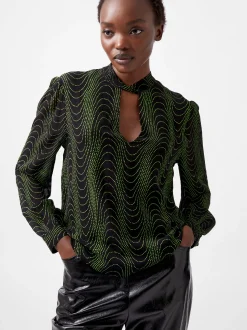 French Connection Tops|Jeans & A Nice Top-Grace Alohi Keyhole Blouse