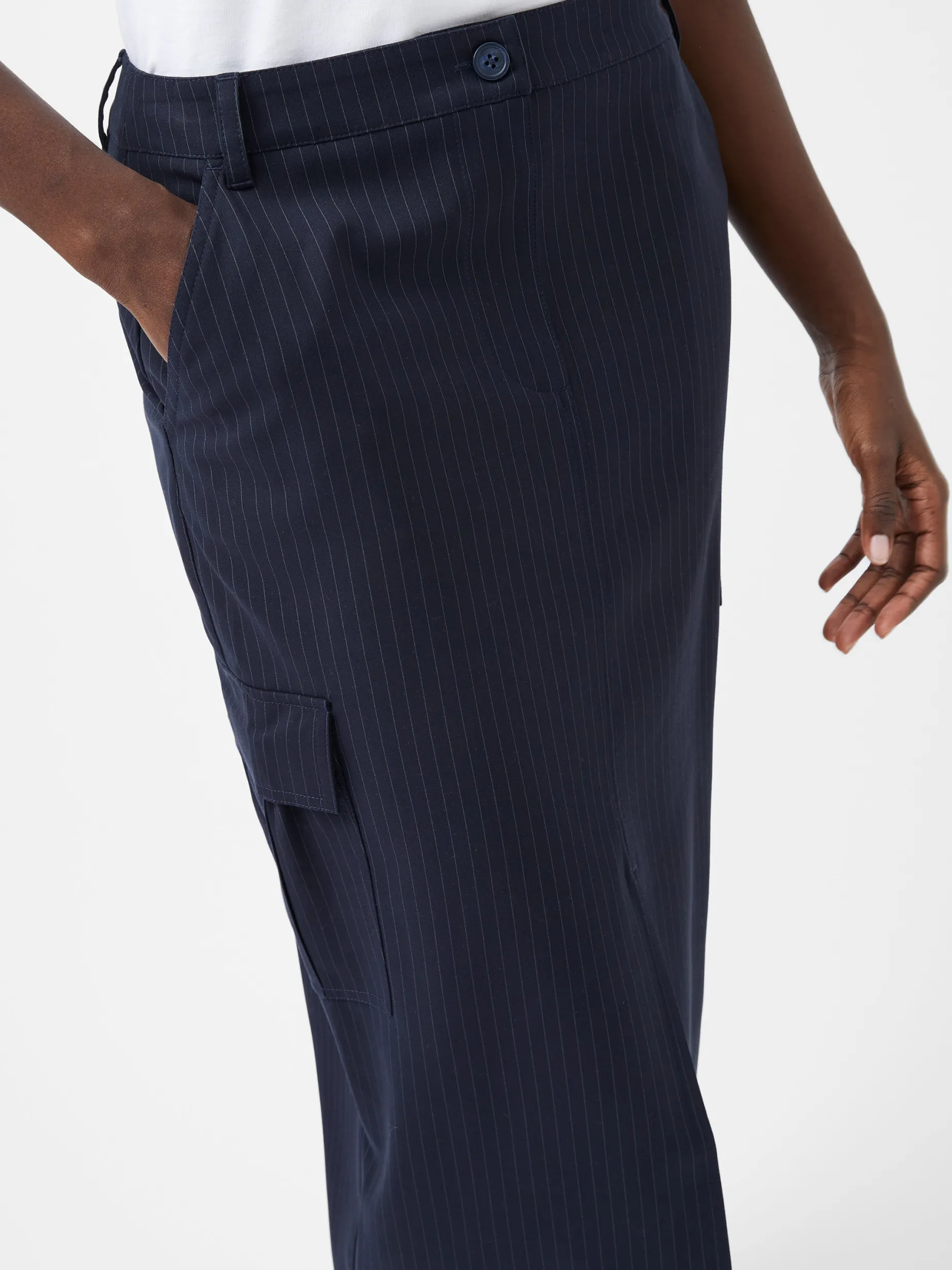 Women French Connection Skirts & Shorts|Co-Ords-Hailey Pinstripe Cargo Skirt