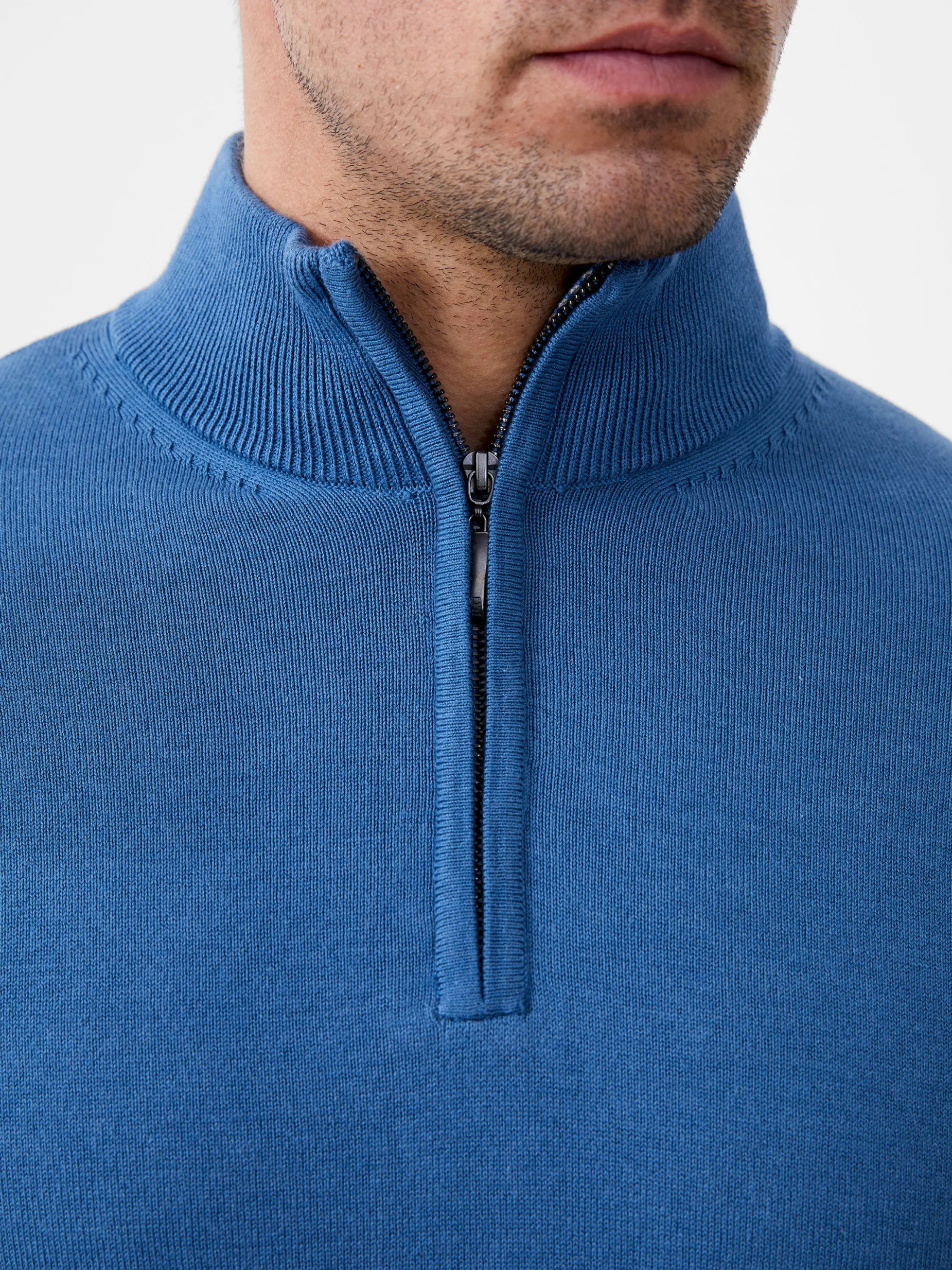 French Connection Knitwear-Half Zip Funnel Neck Jumper