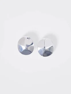 Women French Connection Jewellery|Jewellery-Hammered Circular Disc Stud Earrings