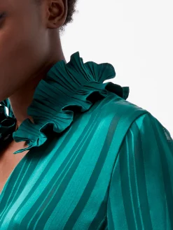 French Connection Tops|Shirts-Hannielie Ruffle Neck Long Sleeve Shirt
