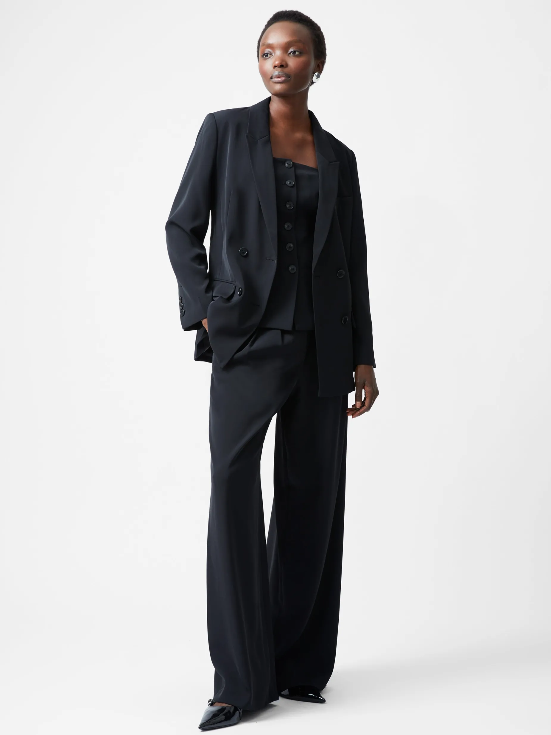 Women French Connection Coats & Jackets|Co-Ords-Harrie Suiting Double Breasted Blazer