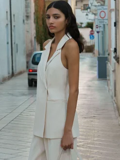 Women French Connection Co-Ords|Suits-Harrie Suiting Halterneck Waistcoat
