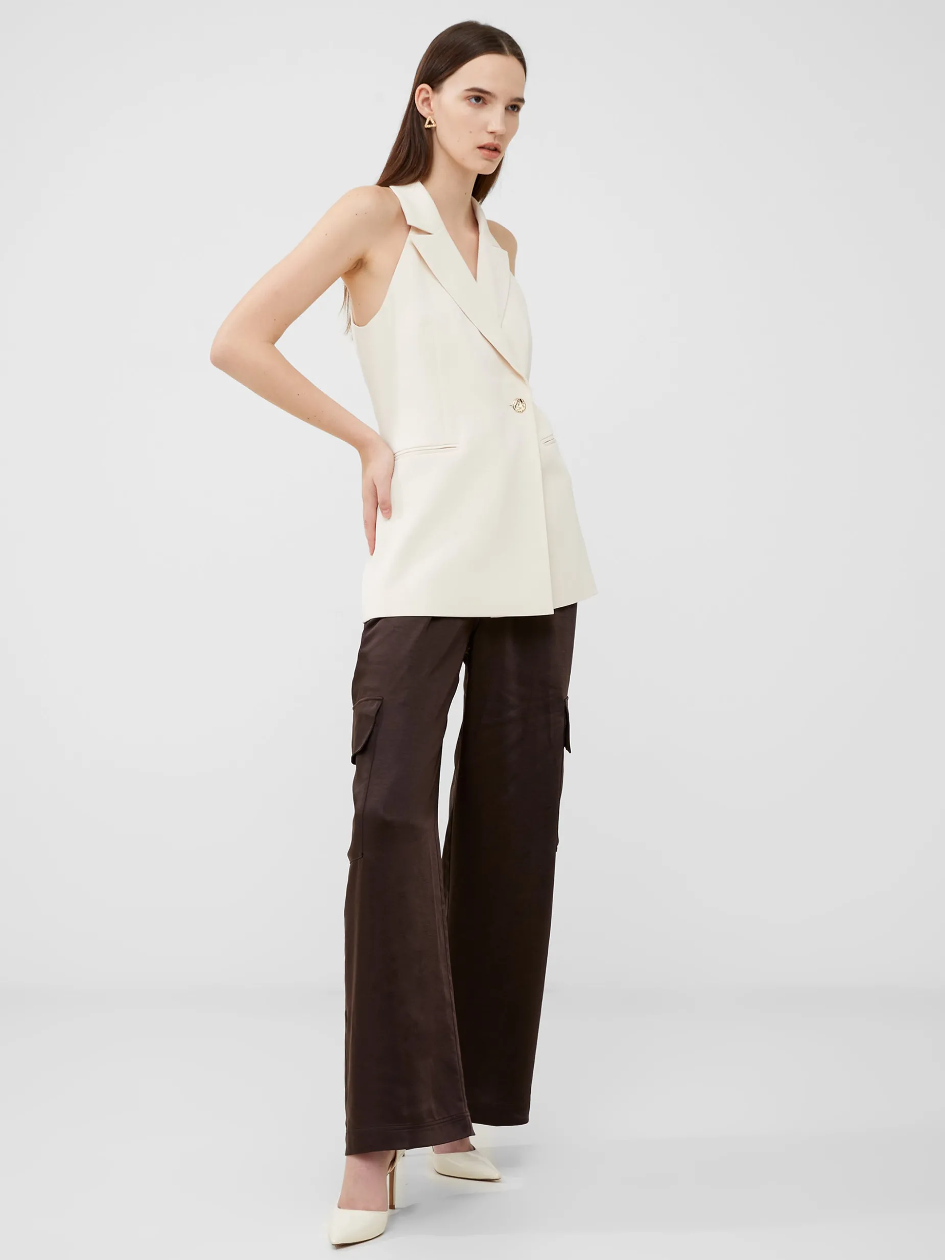 Women French Connection Co-Ords|Suits-Harrie Suiting Halterneck Waistcoat