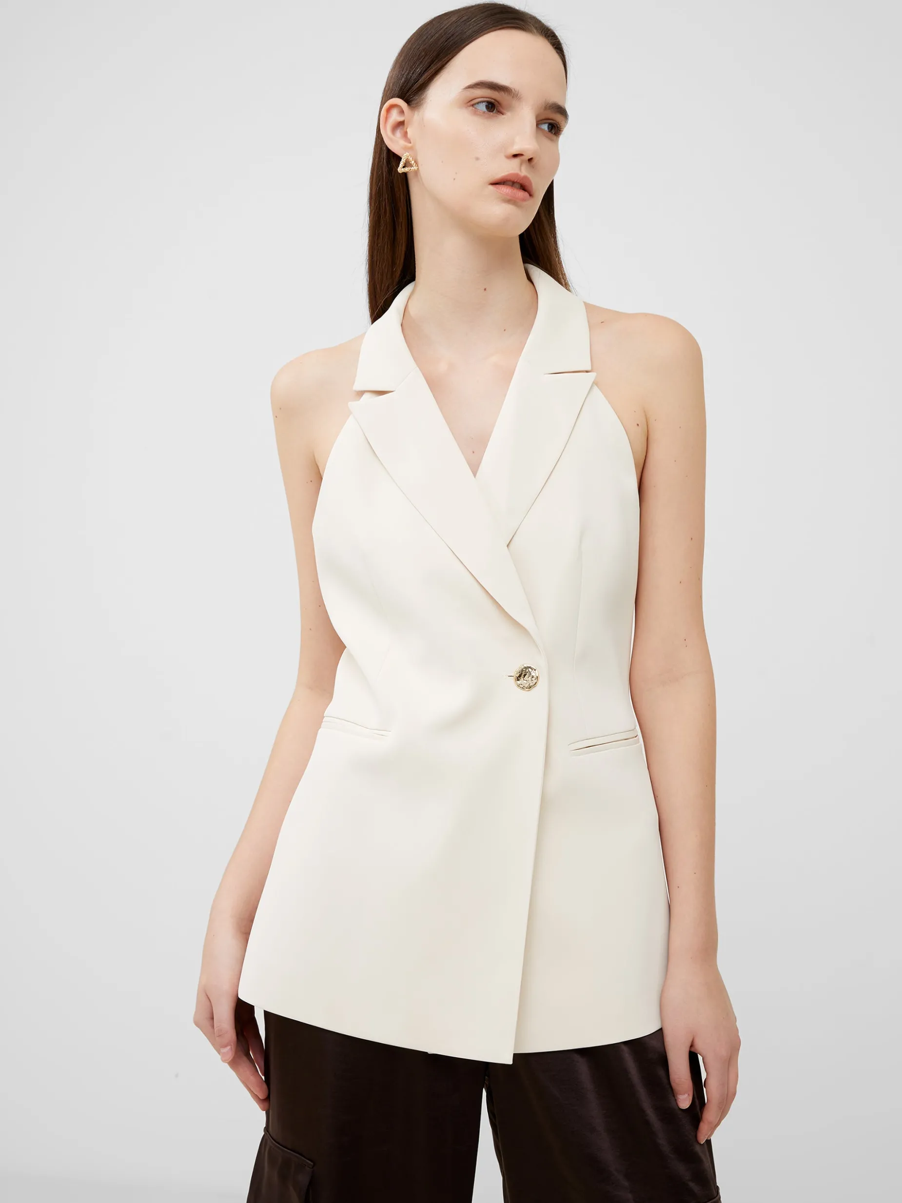 Women French Connection Co-Ords|Suits-Harrie Suiting Halterneck Waistcoat