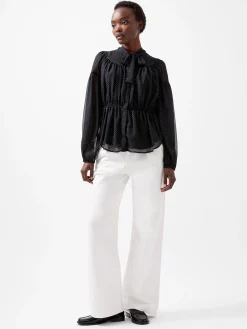 French Connection Tops|Jeans & A Nice Top-Ines Chiffon Fitted Waist Blouse