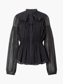 French Connection Tops|Jeans & A Nice Top-Ines Chiffon Fitted Waist Blouse