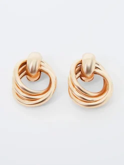 Women French Connection Jewellery|Jewellery-Interlocking Metal Knot Earrings