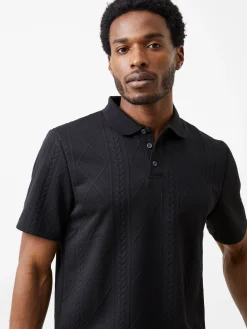 French Connection T-Shirts & Polo Shirts-Jacquard Short Sleeve Polo Shirt