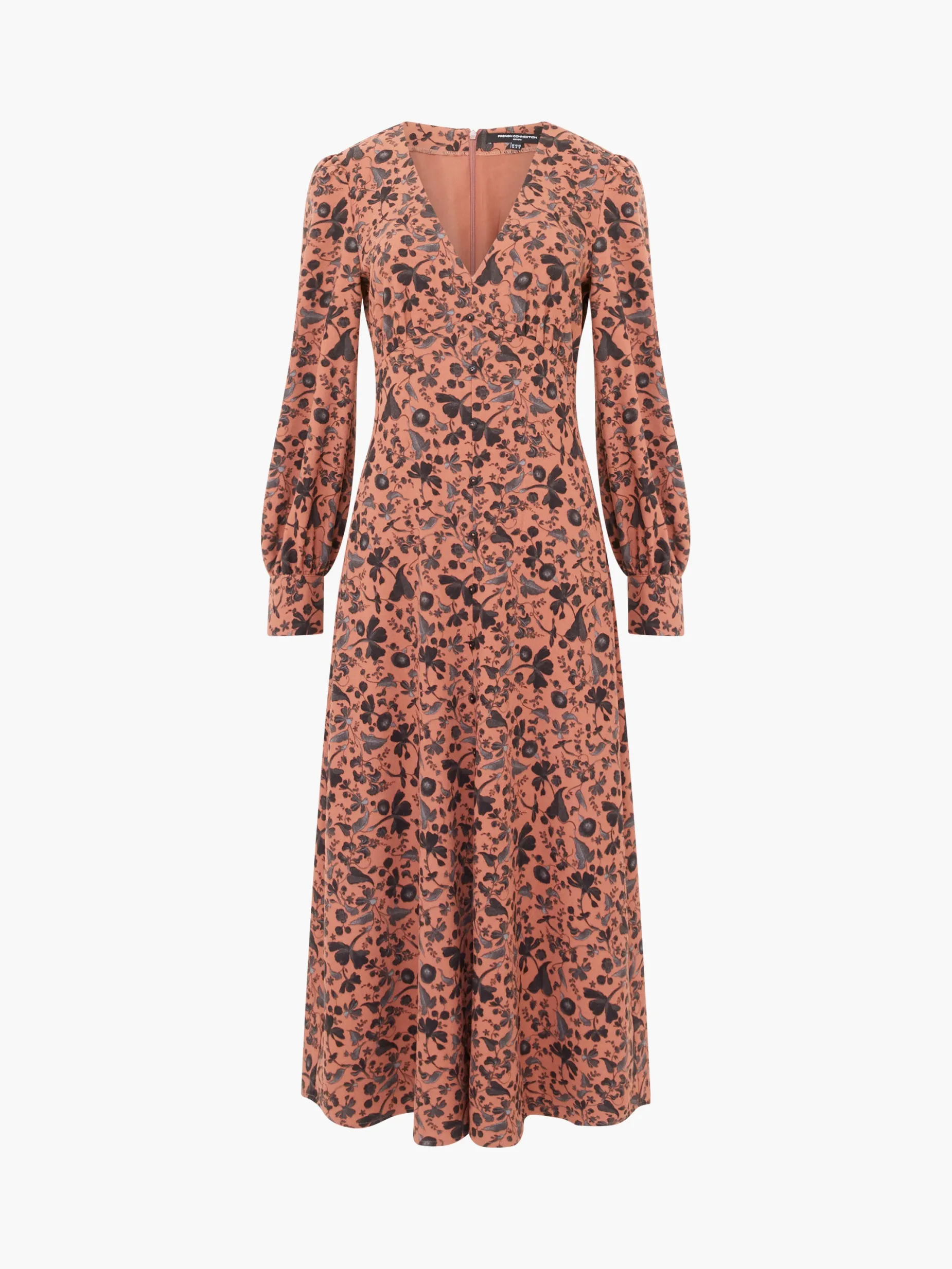 French Connection Dresses|Midi Dresses-Jeanie Brina Crepe Midi Dress