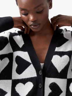 French Connection Jumpers & Cardigans-Julianna Heart Long Sleeve Cardigan