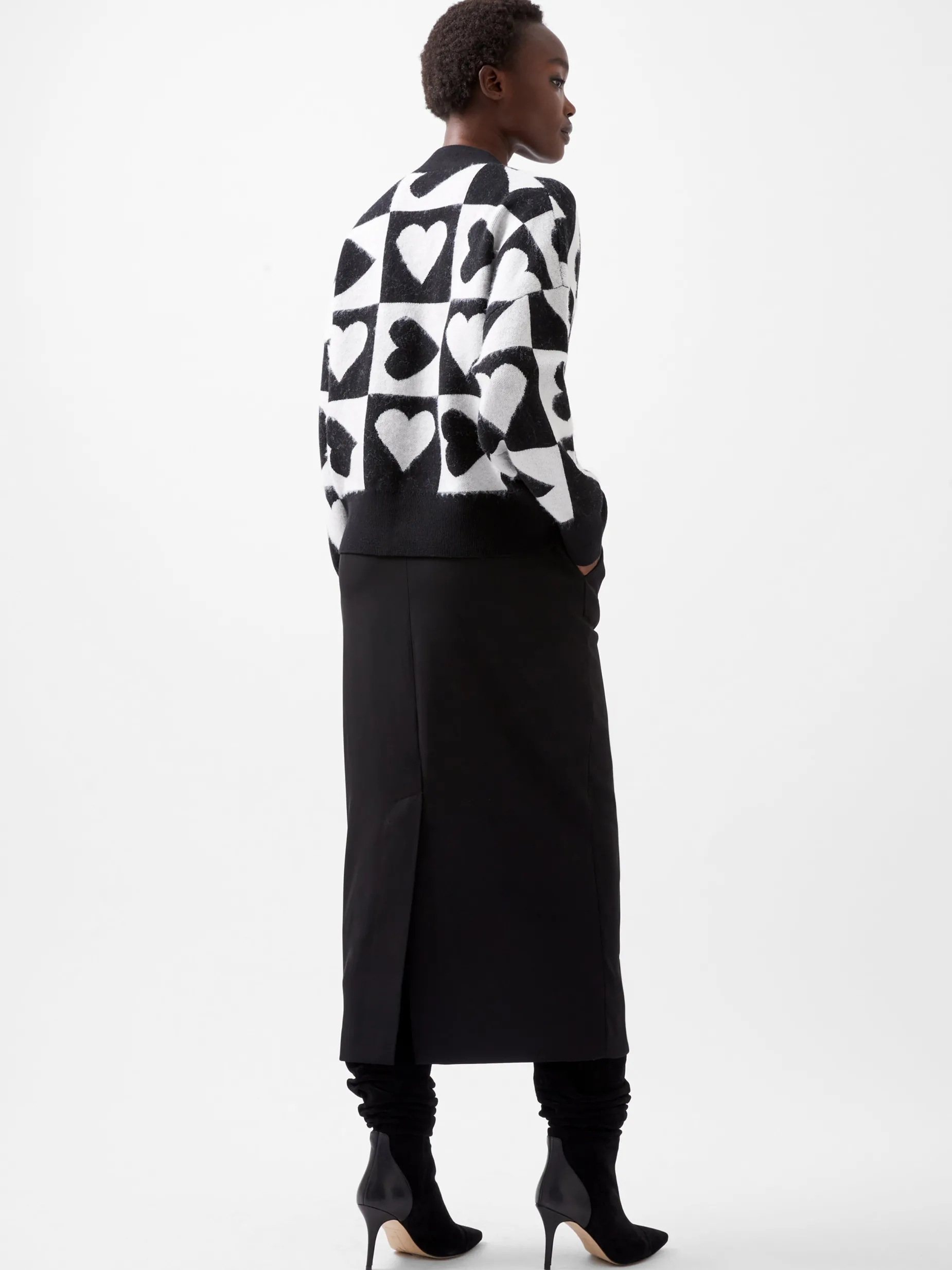 French Connection Jumpers & Cardigans-Julianna Heart Long Sleeve Cardigan