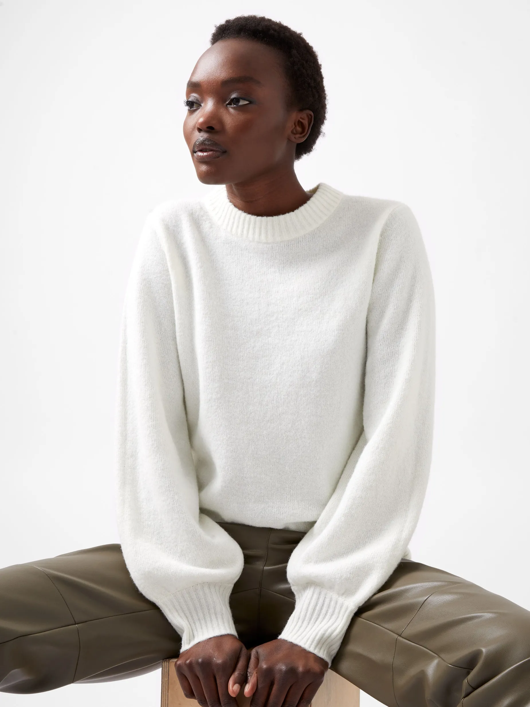French Connection Jumpers & Cardigans-Kezia Recycled Back Eyelet Jumper