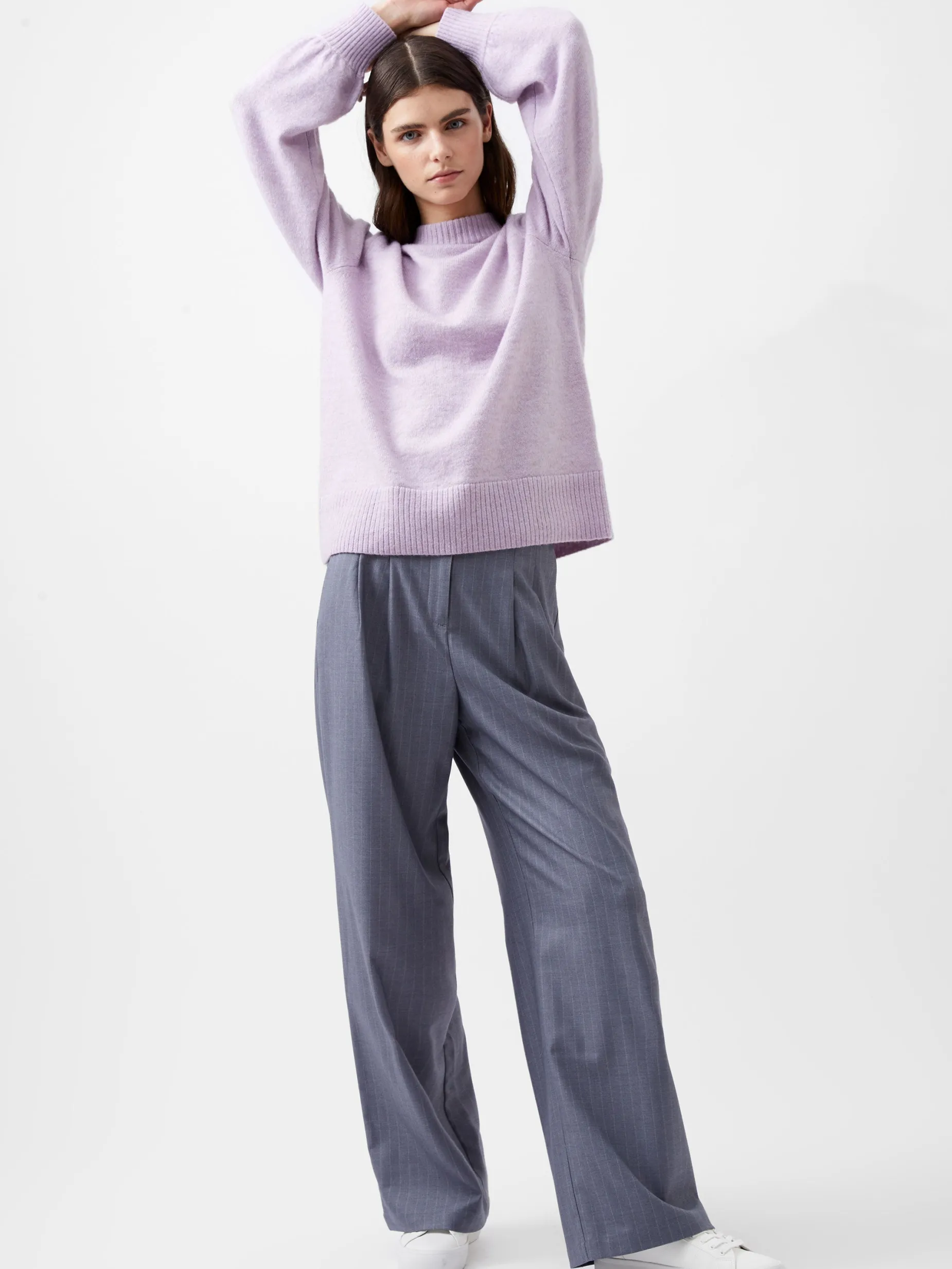 French Connection Jumpers & Cardigans-Kezia Recycled Back Eyelet Jumper