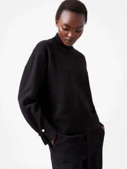 French Connection Jumpers & Cardigans-Kezia Recycled Pearl Cuff Detail Jumper