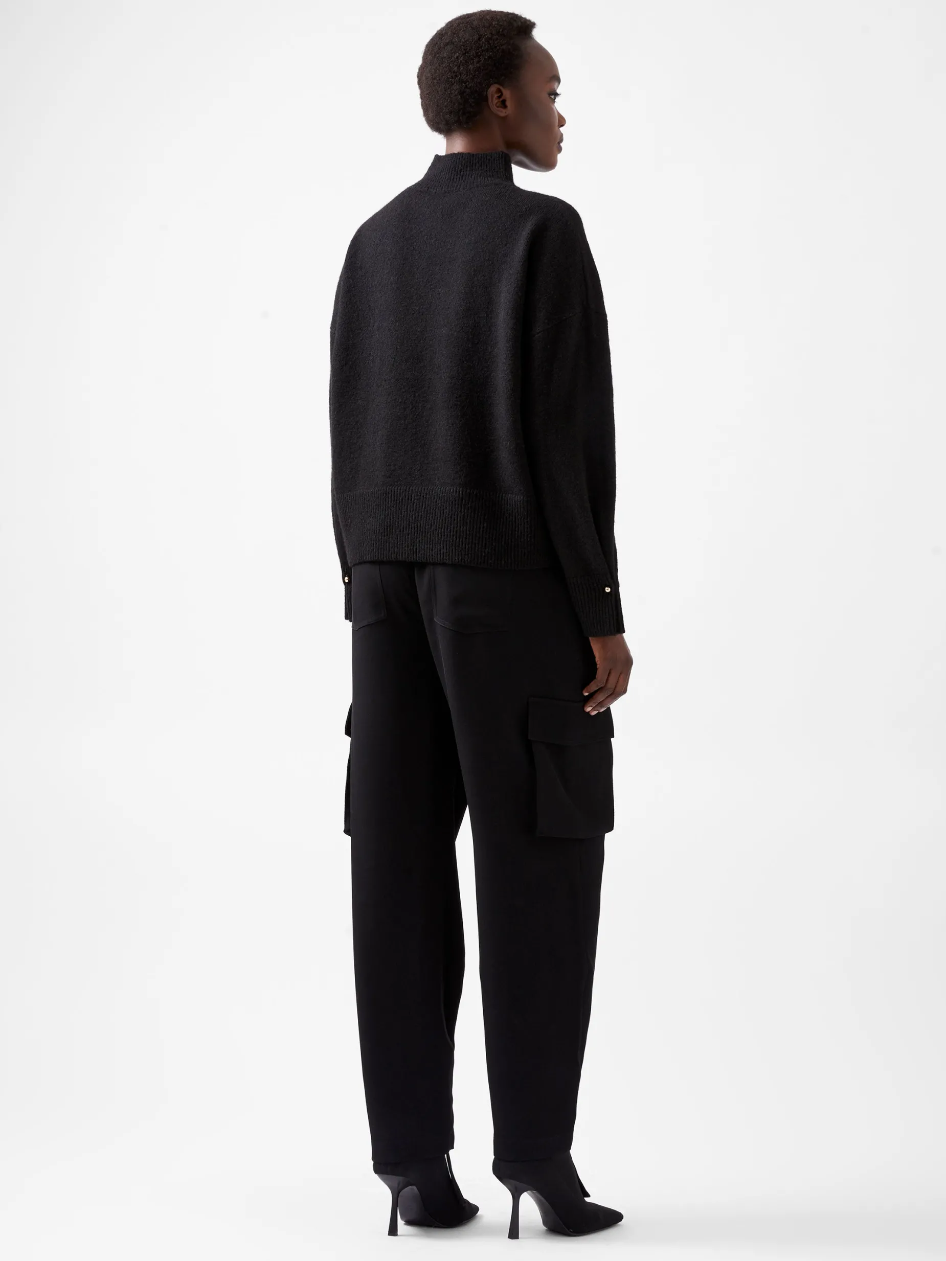 French Connection Jumpers & Cardigans-Kezia Recycled Pearl Cuff Detail Jumper