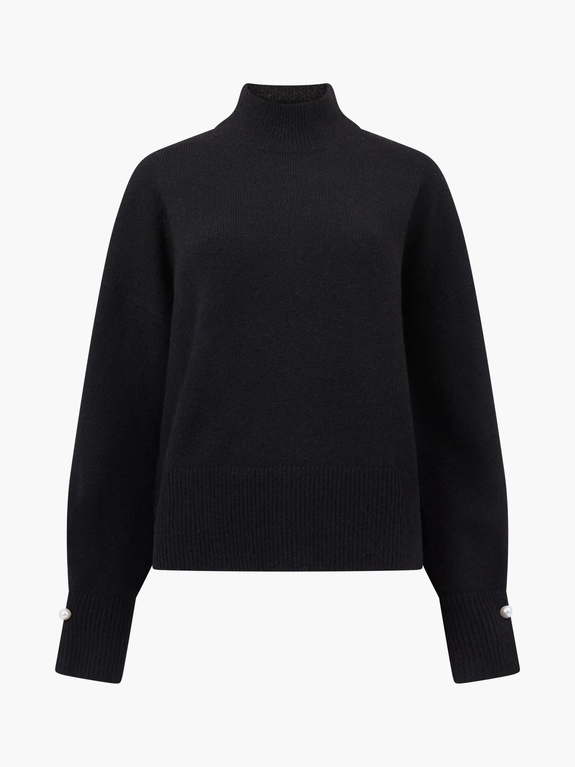 French Connection Jumpers & Cardigans-Kezia Recycled Pearl Cuff Detail Jumper