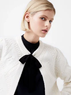 French Connection Jumpers & Cardigans-Kitty Recycled Bobble Bow Cardigan